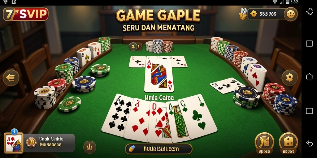 Tangkapan layar gameplay Gaple yang seru dan menarik.