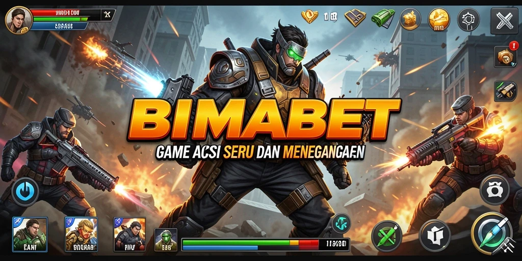 Gameplay BIMABET yang seru dengan aksi menegangkan.