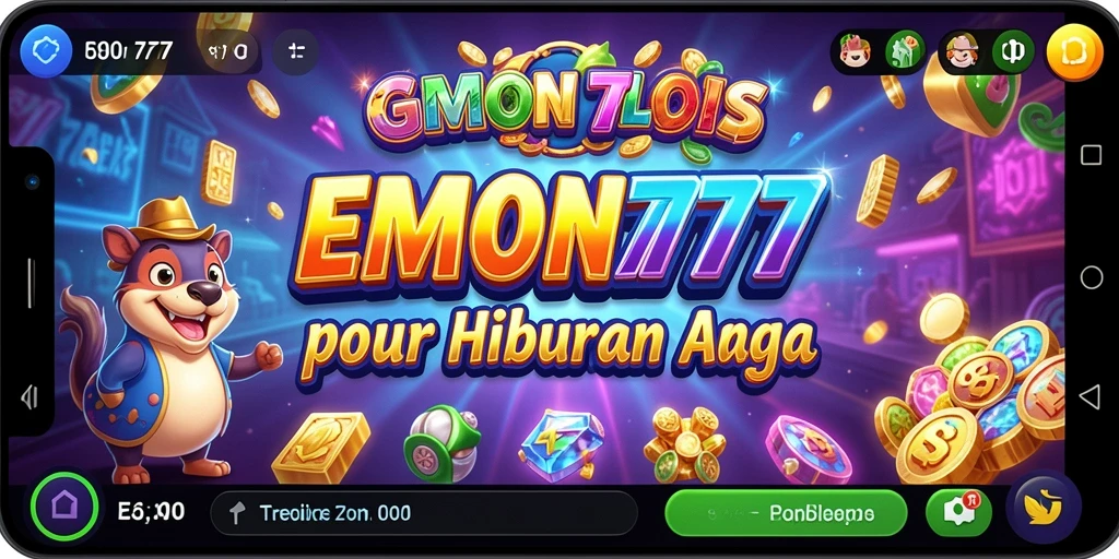 Screenshot utama EMON777 menampilkan gameplay Slot yang seru.