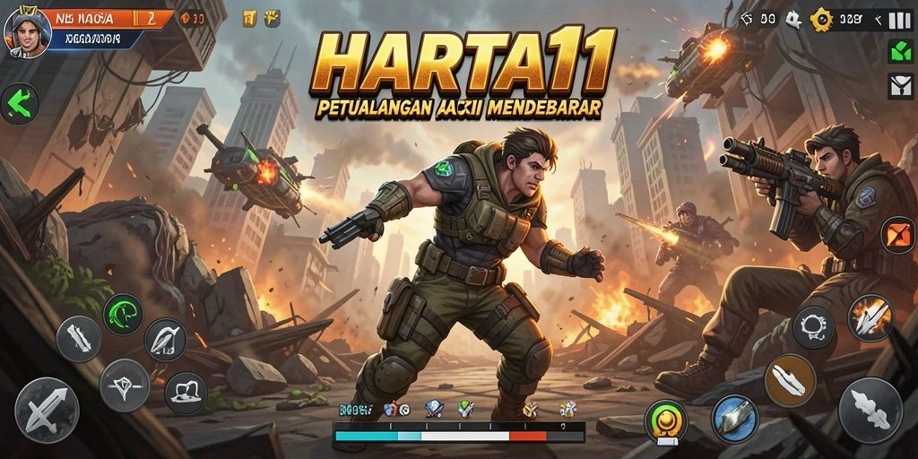 Screenshot HARTA11 menampilkan aksi seru selama gameplay.