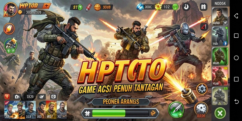 Tampilan menegangkan saat gameplay HPTOTO dengan aksi seru.