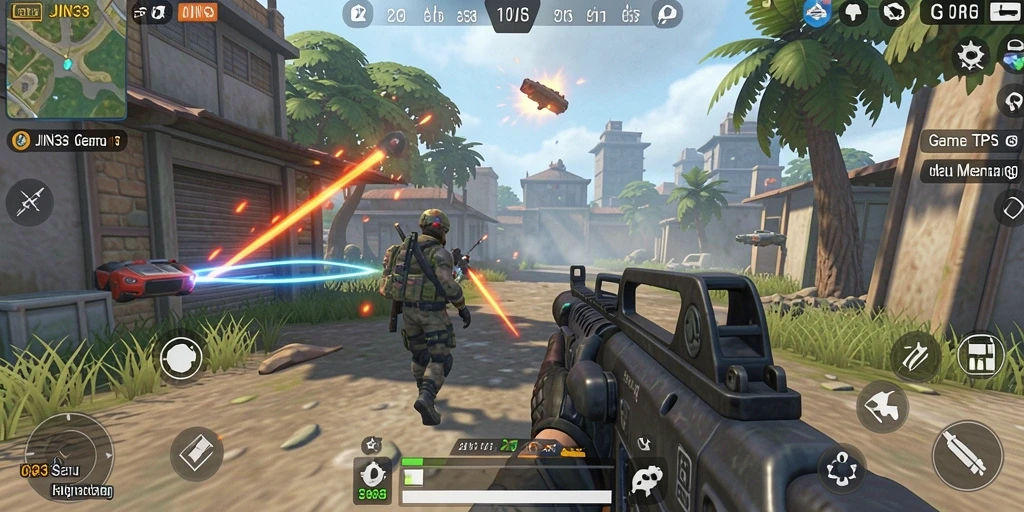 Tampilan gameplay seru dari JIN33 dengan aksi TPS mendebarkan.