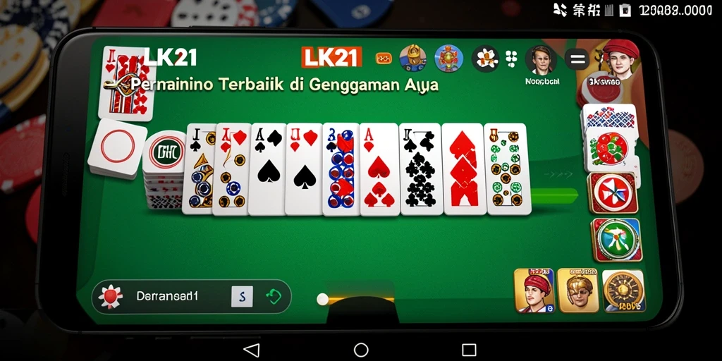 Screenshot gameplay LK21 menampilkan pemain yang fokus pada permainan Domino.