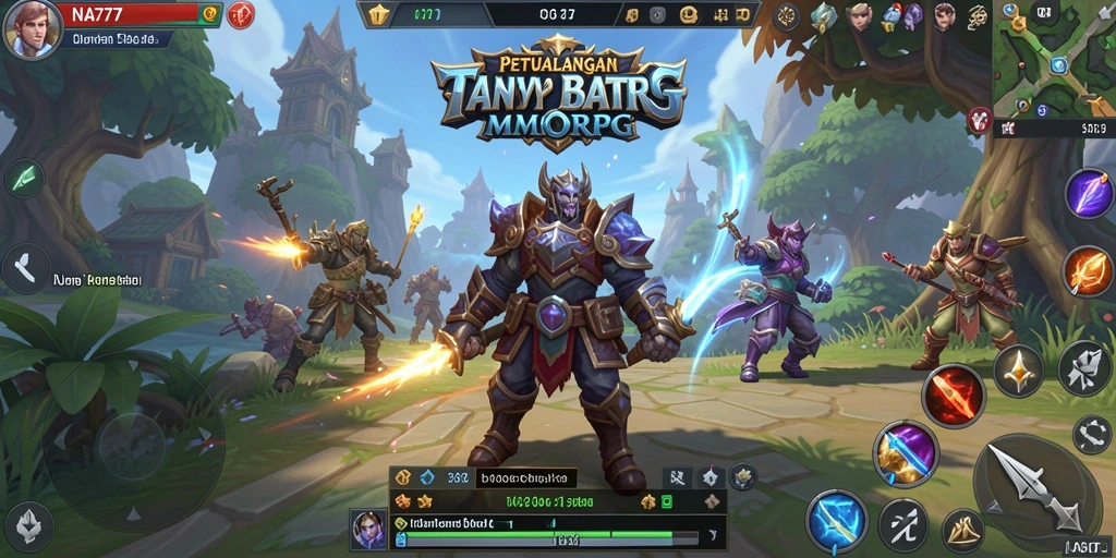 Screenshot gameplay NA777 menampilkan aksi petualangan MMORPG yang seru.