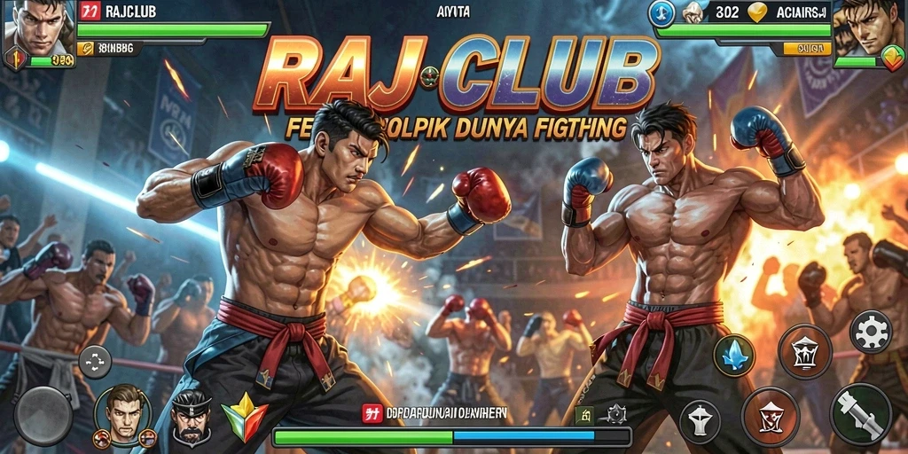 Tampilan gambar dari pertarungan epik di RAJACLUB.