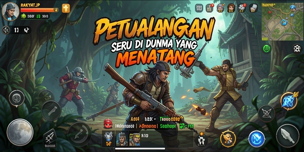 Tampilan gameplay seru dari RAKYATJP di dunia petualangan.