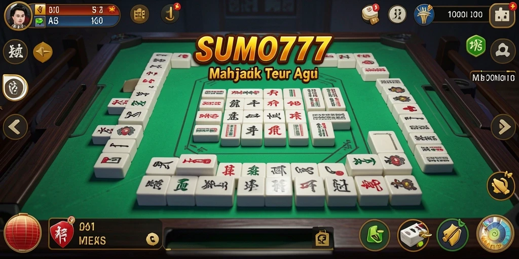 Screenshot utama SUMO777 menampilkan gameplay Mahjong yang mendebarkan.