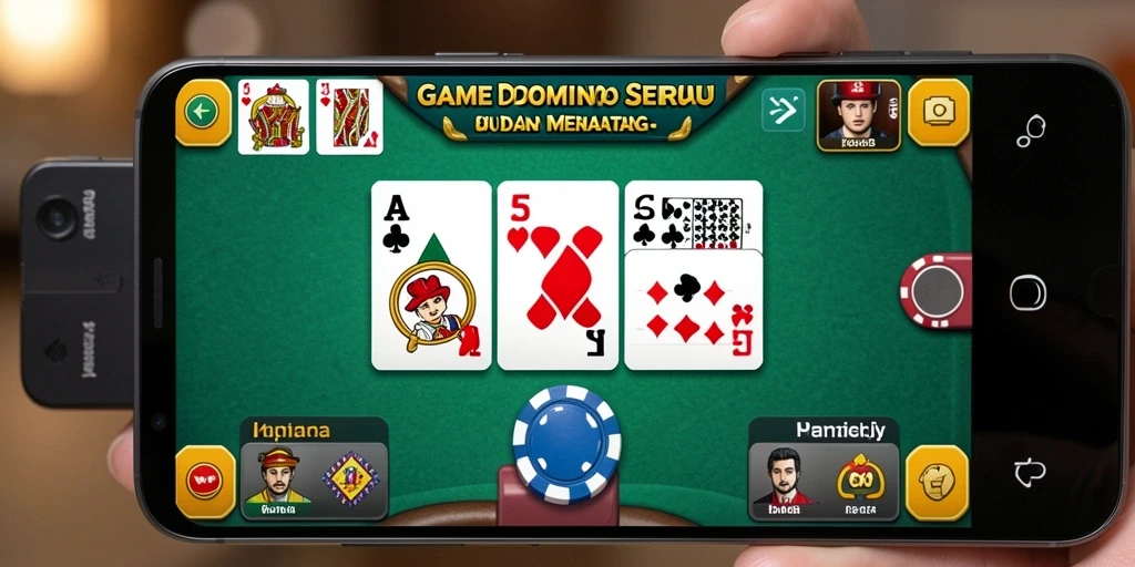 Screenshot gameplay mengasyikkan dari T6 menunjukkan pengalaman permainan Domino yang seru.